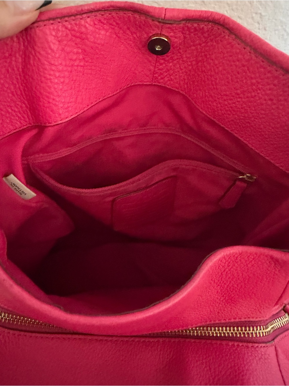 Coach Fuchsia Pink Leather Shoulder Bag - Picture 6 of 13